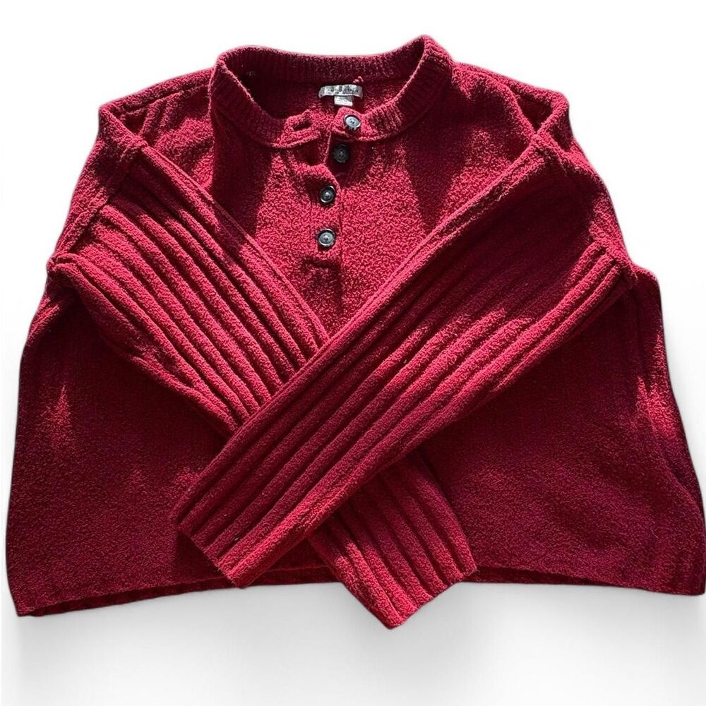 American-eagle-outfitters Women's Red and Burgundy Jumper